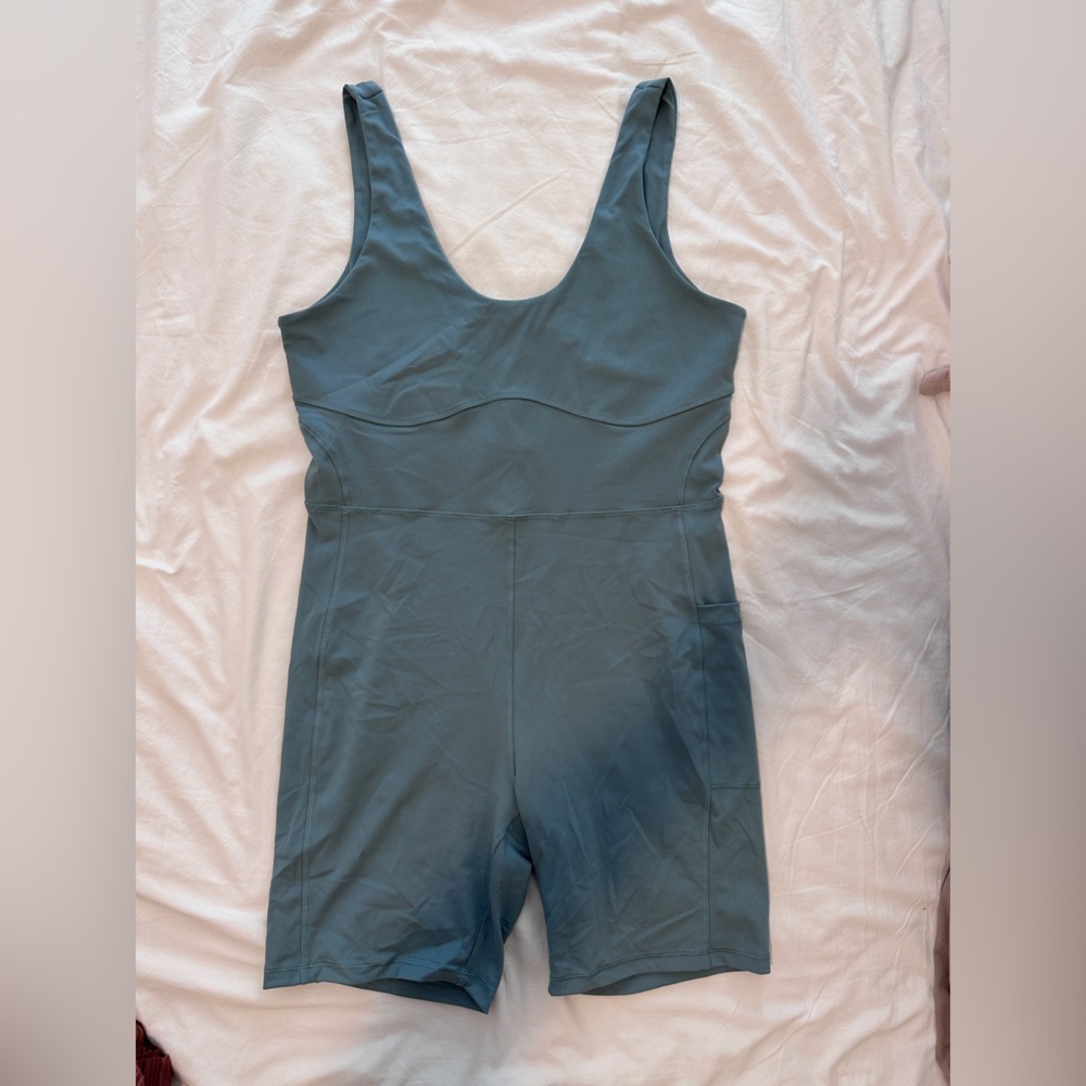 Zella Athletic Romper Size L Sage Green Racerback Activewear